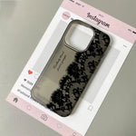 Letter Black Lace iPhone Case
