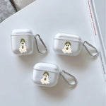 Cute Cartoon Ghost Pattern Clear Earphone Case for AirPods Pro 3/Pro 2/Pro Earbuds Case for AirPods 1/2/3/4 TPU Protective Cover
