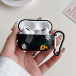 Halloween Pumpkin Web Pattern Wireless Headset Protective Case for Airpods 4 3 1/2 Pro 2 and Pro TPU Cartoon Soft Earbuds Case