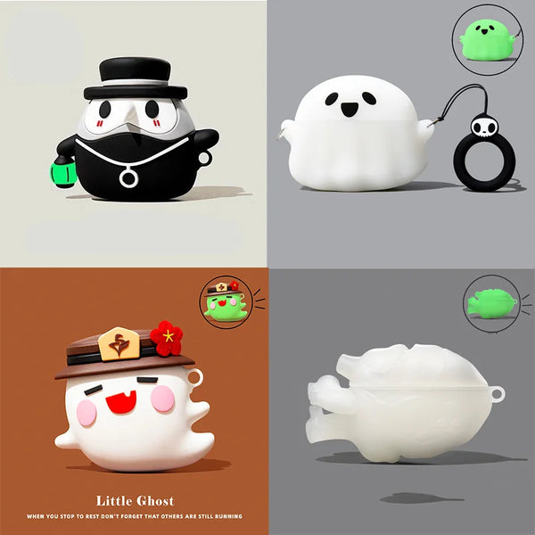 3D Luminous Skeleton Night Lights Skull for Airpods 4 Case Earphone Protective Charging Case for AirPods Pro 1 2 3 Case Cover